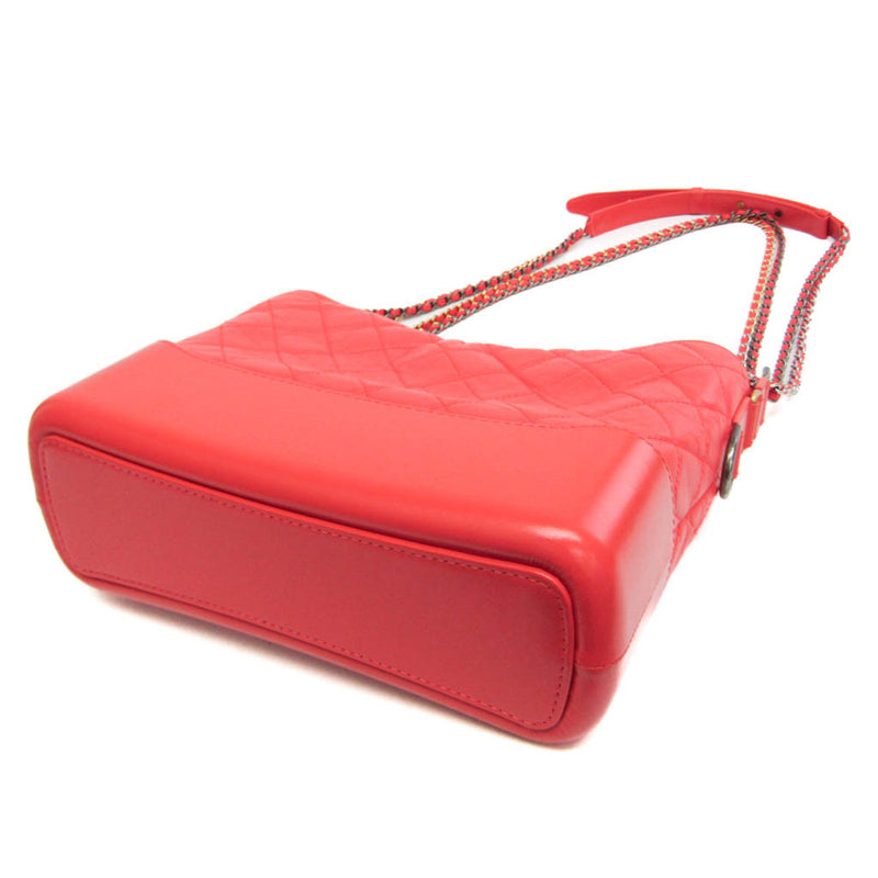 Chanel Gabrielle Hobo Quilted Aged Calfskin Red Leather