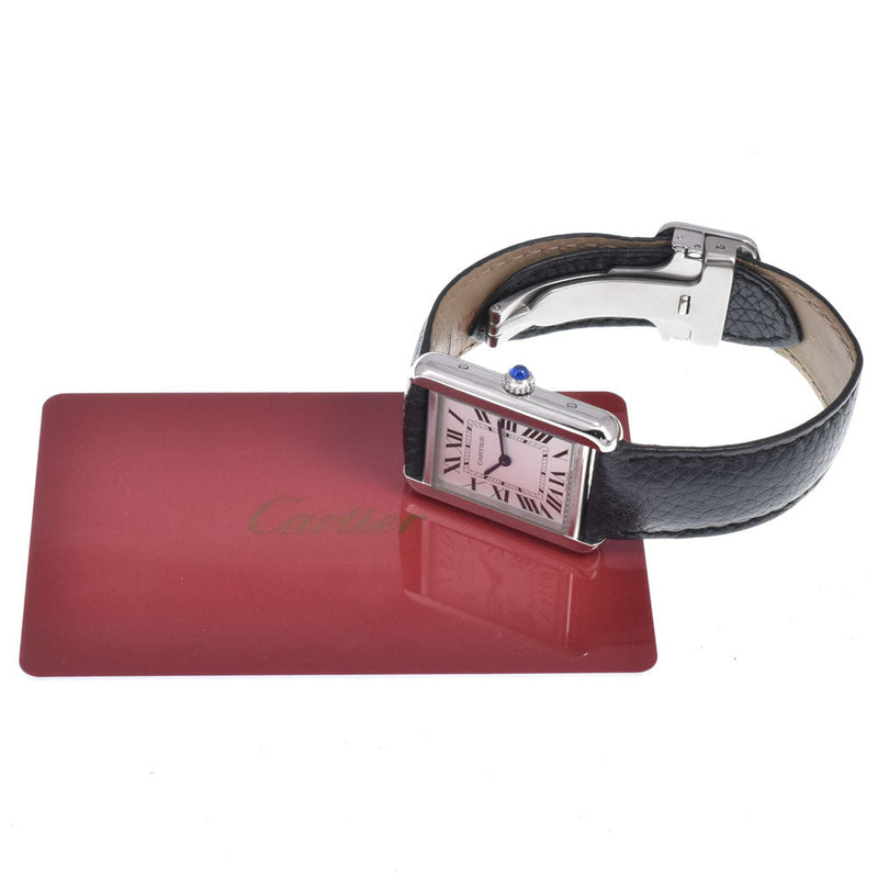 Cartier Tank Solo Quartz Stainless Steel And Leather Watches