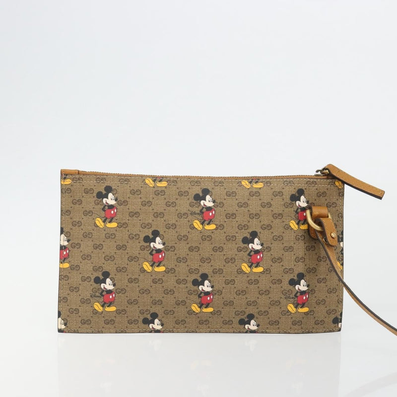 Gucci Disney Mickey Mouse Soft Open Printed Mini Gg Coated Canvas Beige Bag