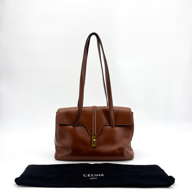 Celine Soft 16 Smooth Calfskin Brown Leather Bag