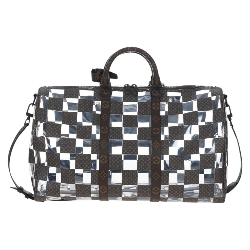 Louis Vuitton Keepall Bandouliere Monogram Chess Coated Canvas And Pvc Brown Bag