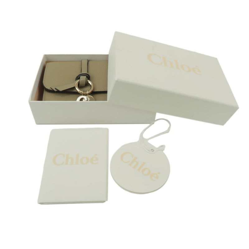 Chloe Alphabet Trifold Leather Khaki Accessory