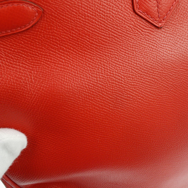 Hermes Birkin Red Epsom With Gold Hardware Leather Bag