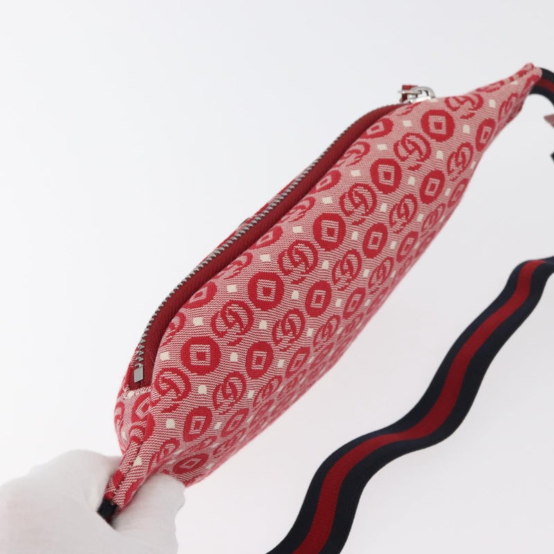 Gucci Childrens Belt Printed Coated Canvas Red Bag