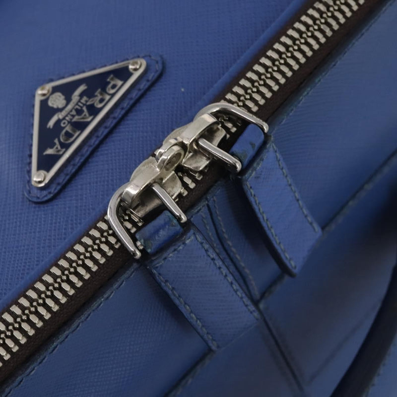 Prada Travel Bag Nylon Blue Leather