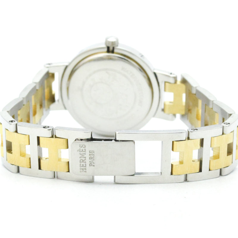 Hermes Clipper Quartz Stainless Steel And Plated Metal Watches