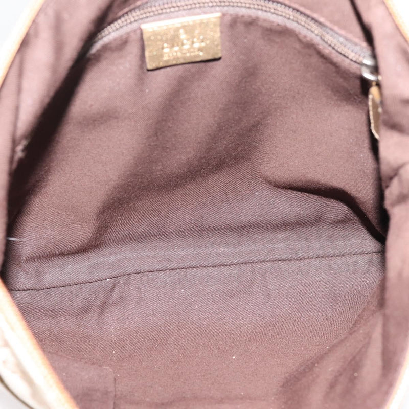Gucci Zip Messenger Gg Canvas With Perforated Leather Beige