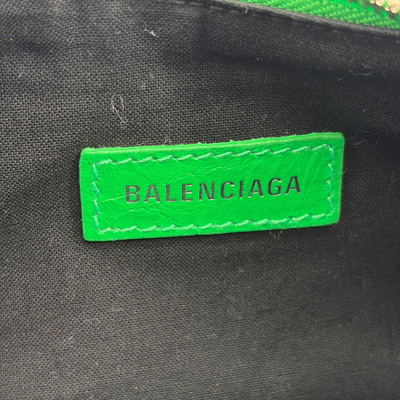 Balenciaga Le Cagole Giant Spikes Leather Green Bag