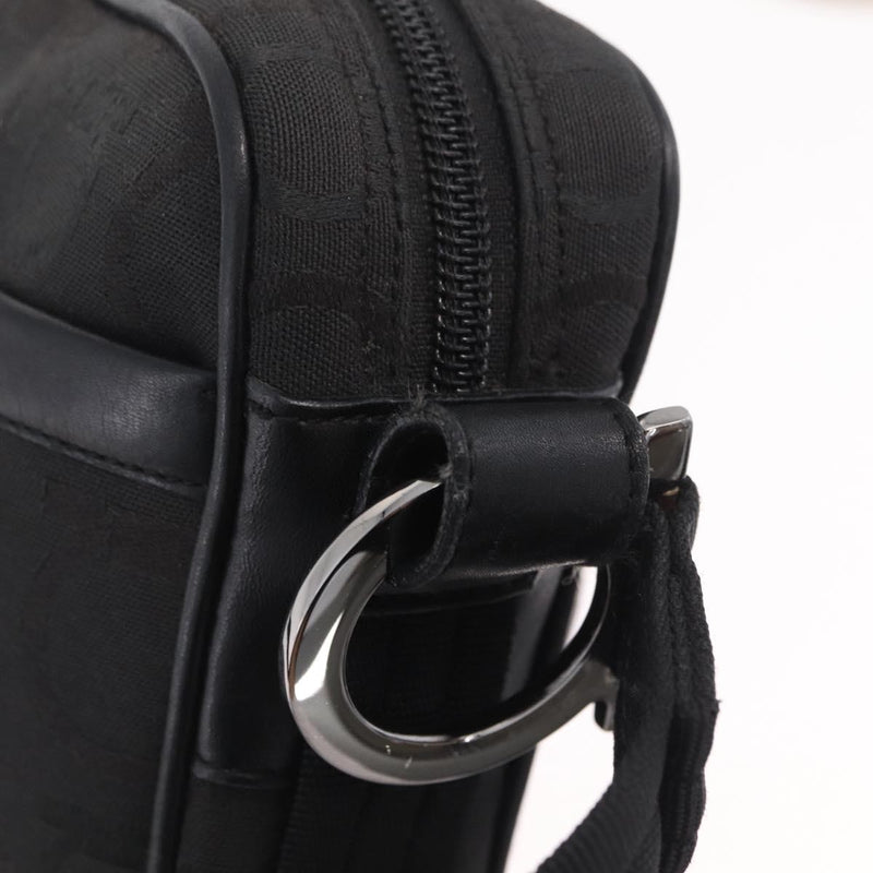 Salvatore Ferragamo Gancini Canvas Black Bag