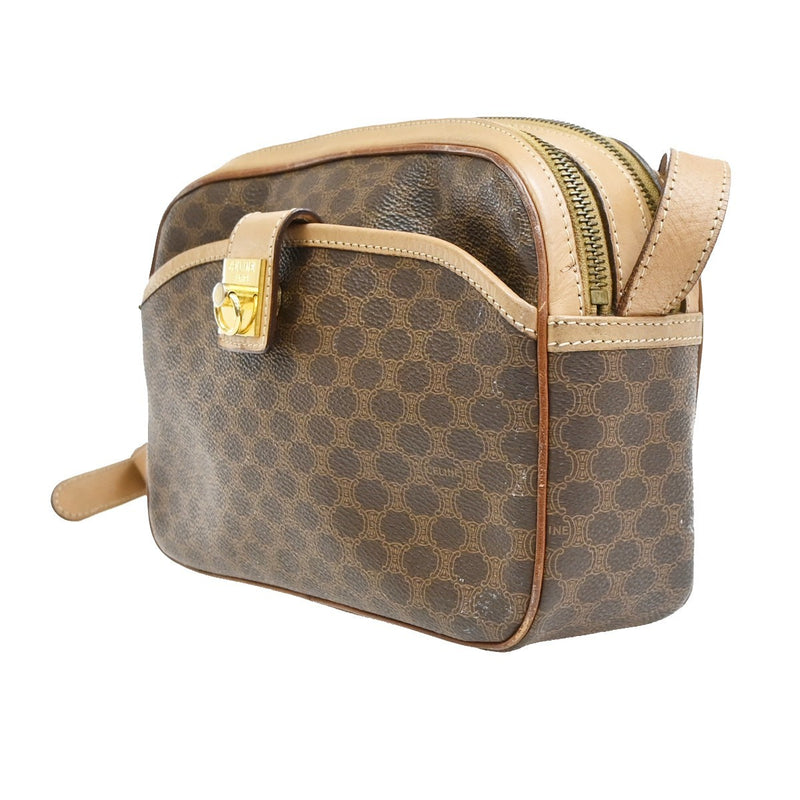 Celine Macadam Leather Brown Pvc Bag