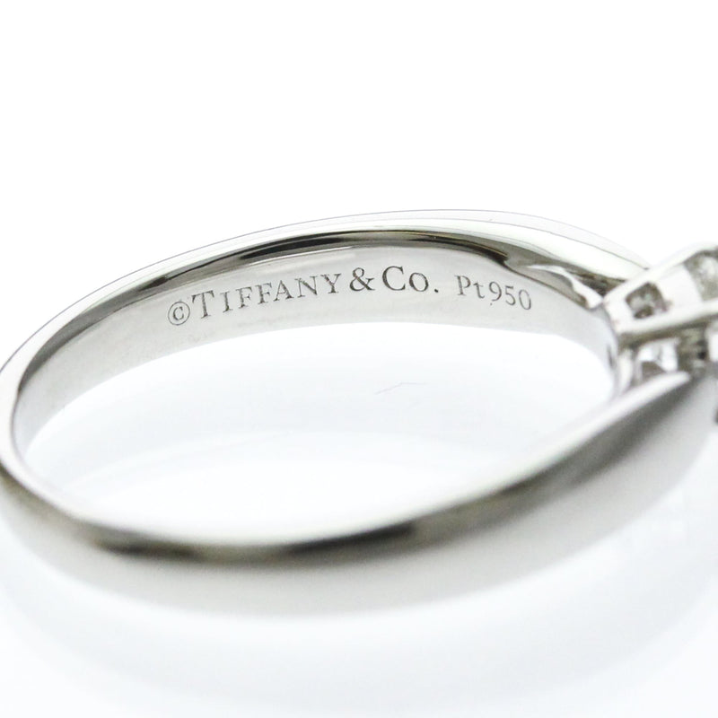 Tiffany & Co. Harmony Solitaire Platinum And Pave Diamonds With Rbc Diamond G-Vs1 Silver Bijoux
