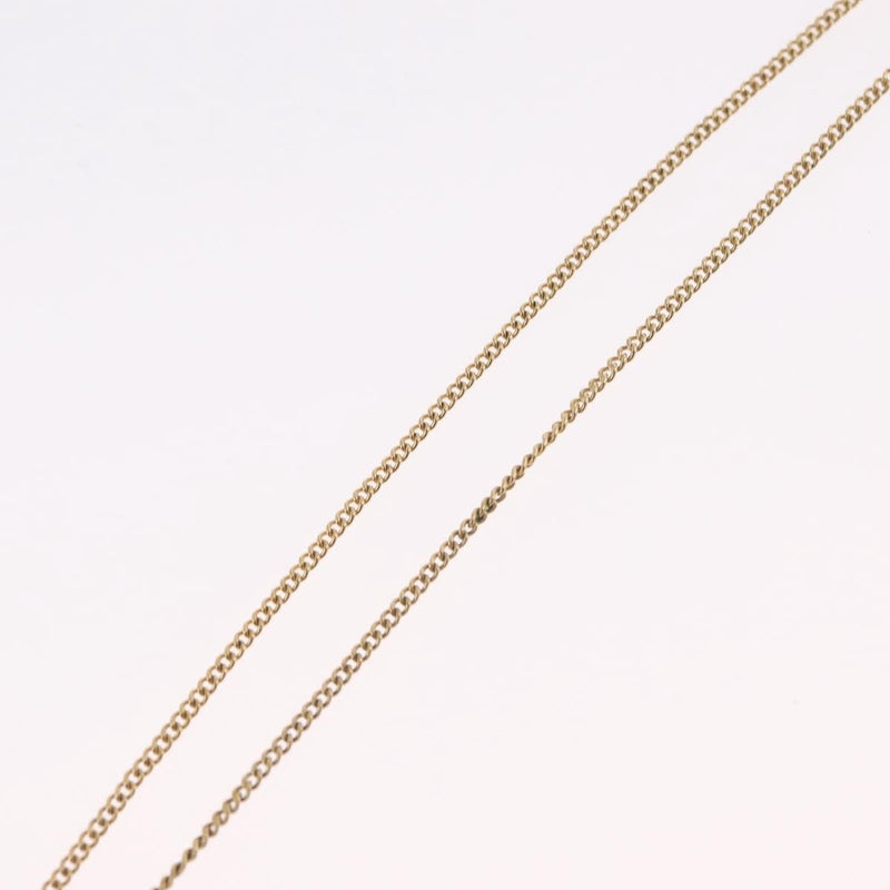 Christian Dior Round Logo Pendant Metal With Crystal Gold Bijoux