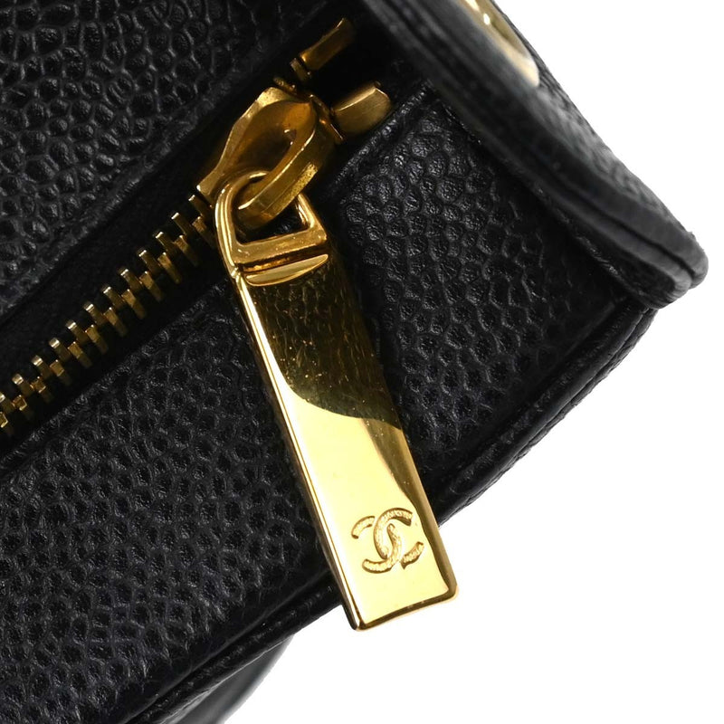 Chanel Timeless Cc Chain Quilted Caviar Black Leather Bag
