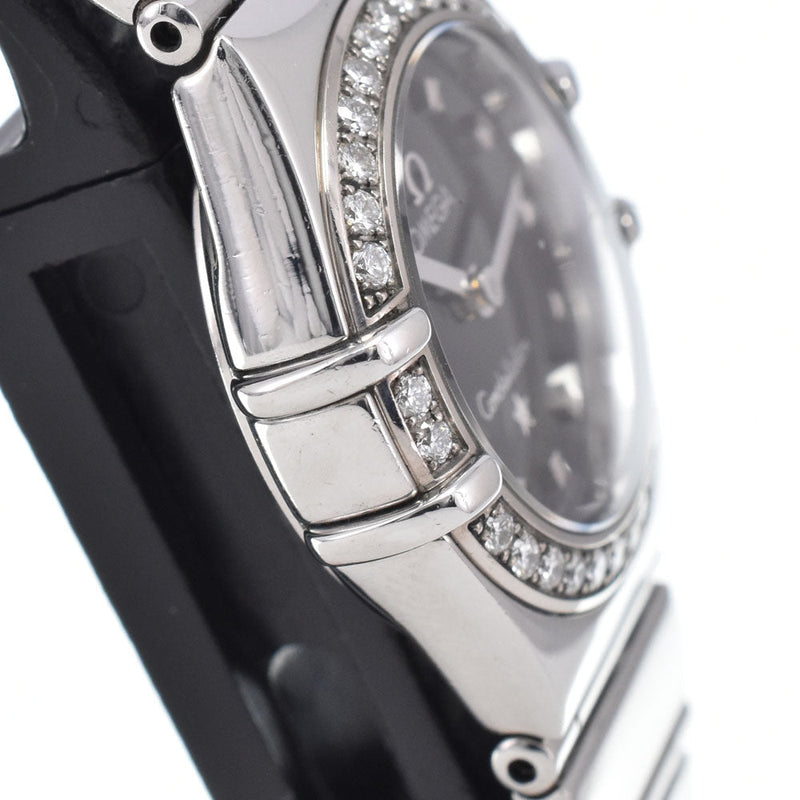 Omega Constellation Quartz Stainless Steel With Diamond Bezel And Markers Watches