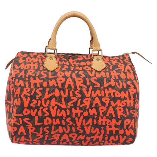 Louis Vuitton Speedy Limited Edition Monogram Graffiti Orange Canvas Bag