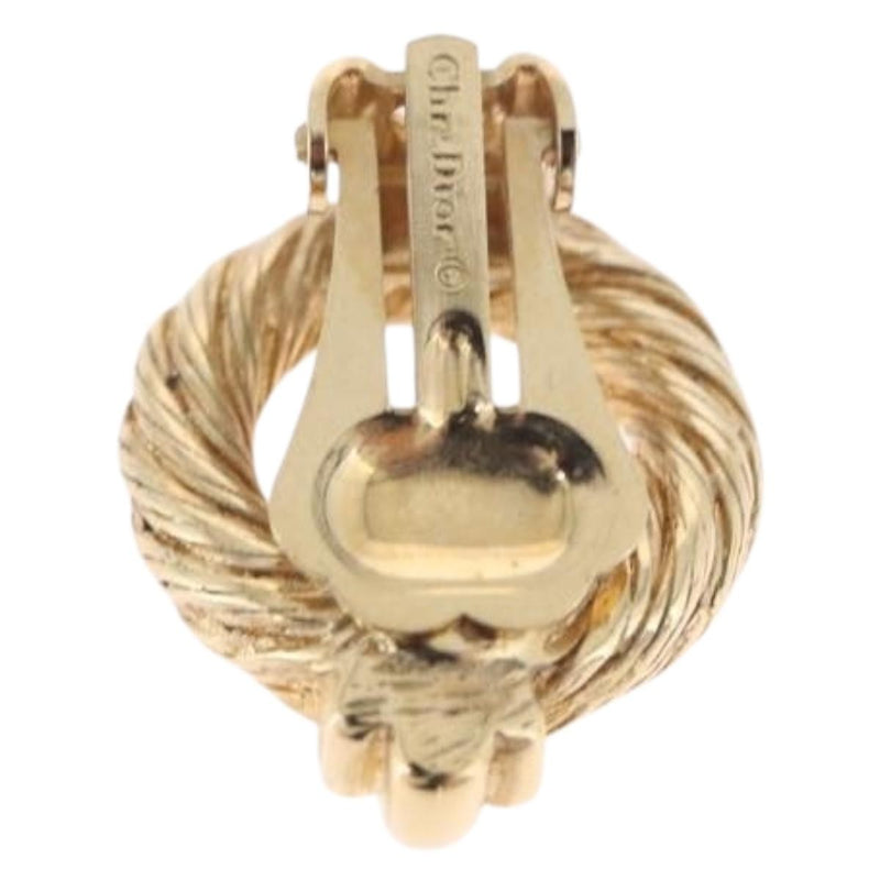 Christian Dior Vintage Clip-On Metal Gold Bijoux