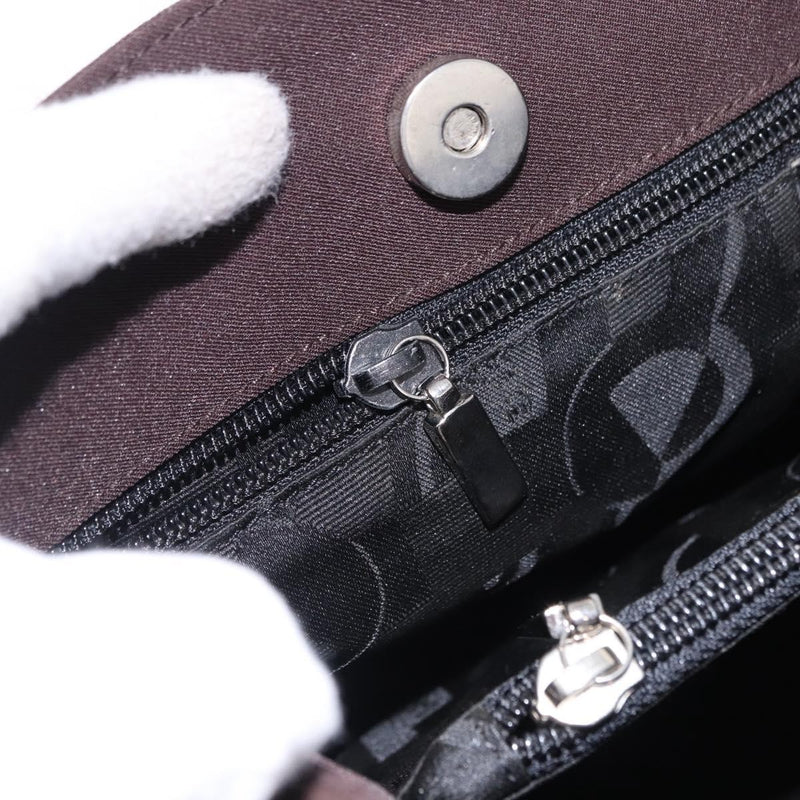 Salvatore Ferragamo Gancini Canvas Brown Bag