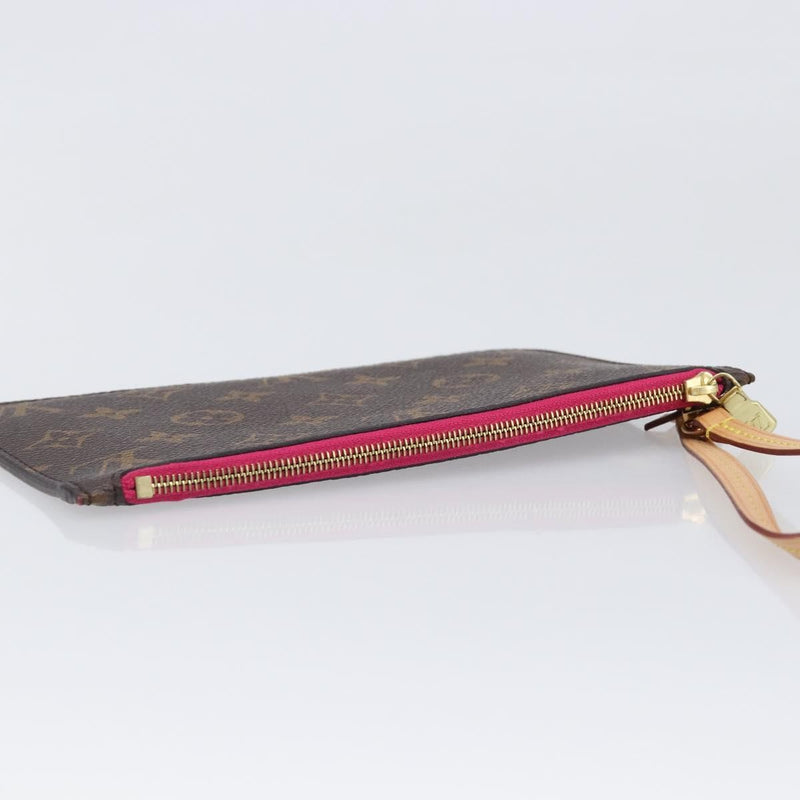 Louis Vuitton Neverfull Pochette Monogram Canvas Brown Bag