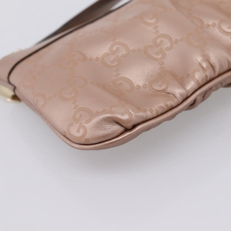 Gucci Heart Wristlet Guccissima Leather Pink Bag