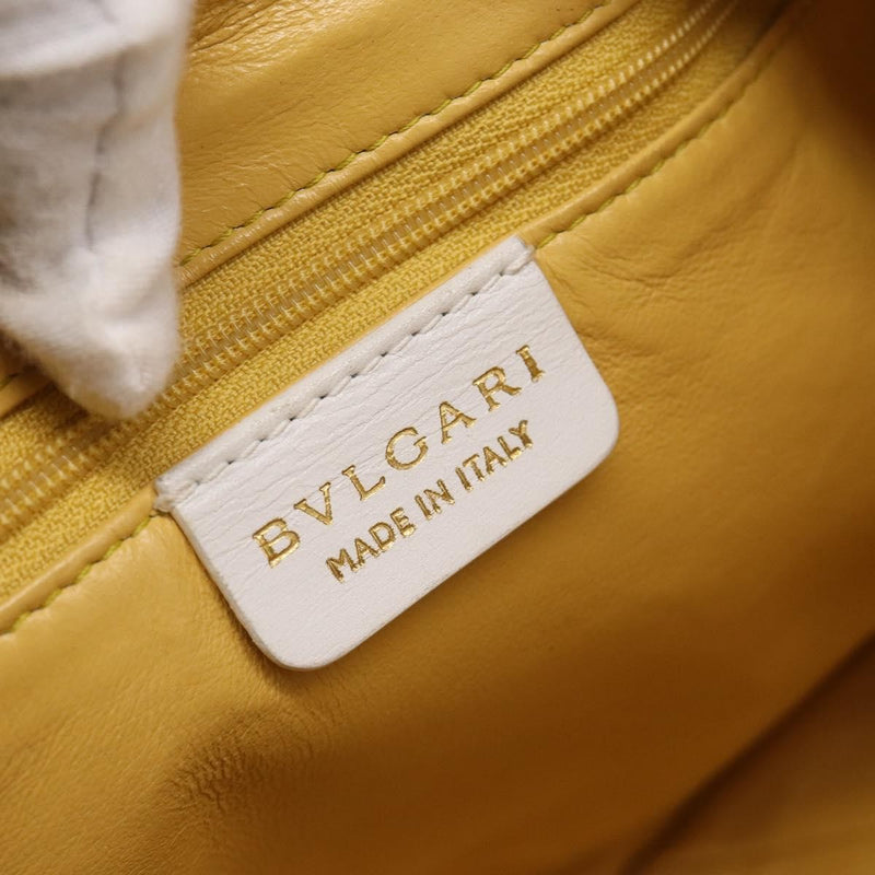 Bvlgari Shoulder Leather White Bag