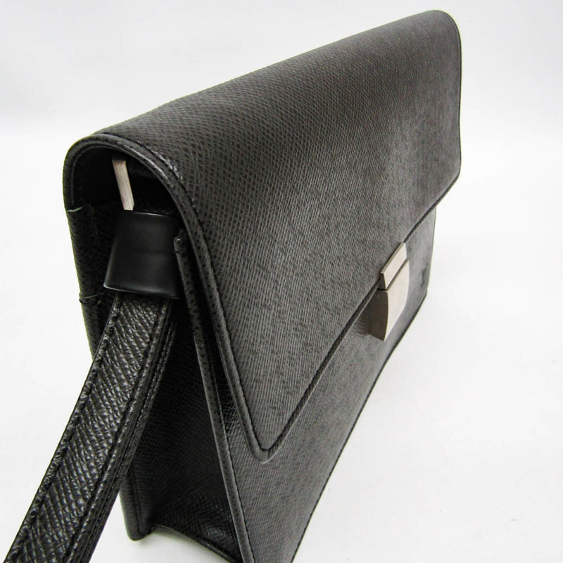 Louis Vuitton Selenga Pochette Taiga Leather Black Bag