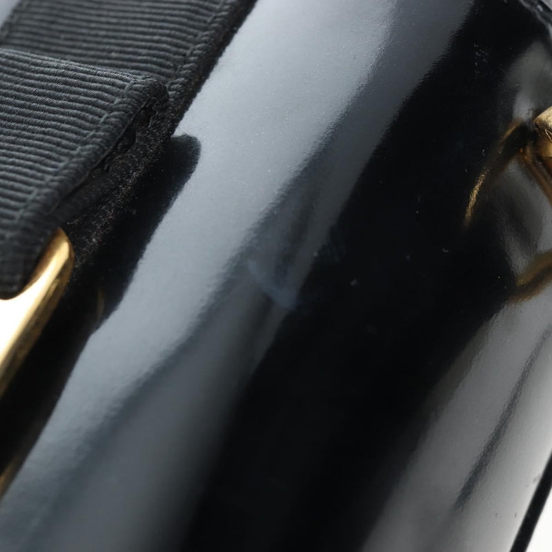 Salvatore Ferragamo Vala Patent Leather Black Patent_leather Bag