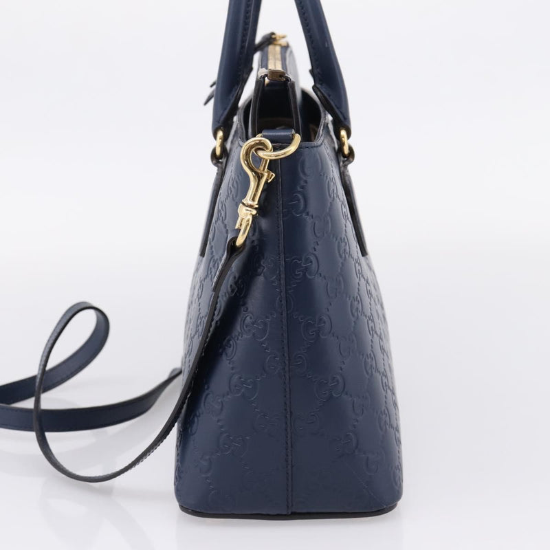 Gucci Linea A Convertible Guccissima Leather Navy Bag
