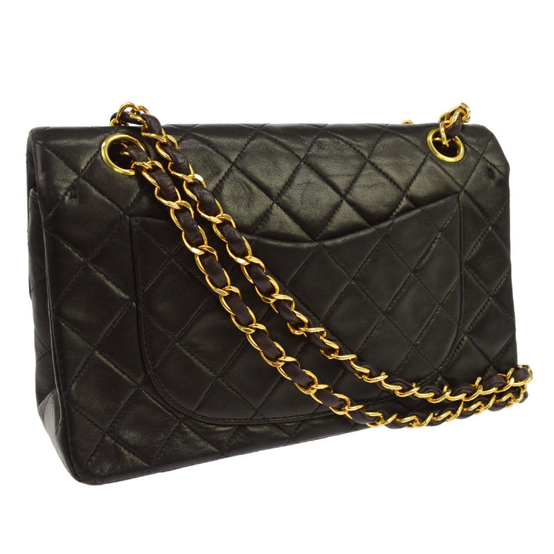 Chanel Classic Flap Quilted Lambskin Black Leather Bag