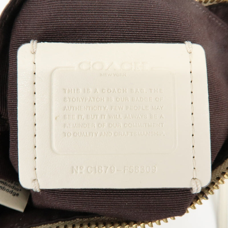 Coach Shoulder Canvas Beige Bag