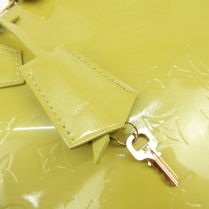 Louis Vuitton Alma Monogram Vernis Green Patent_leather Bag