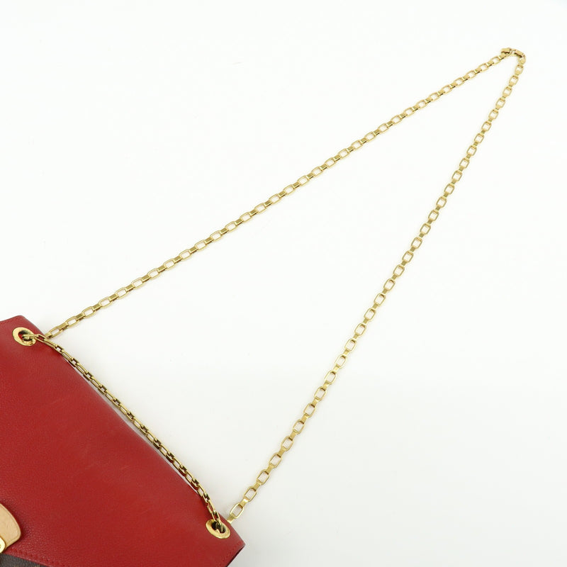 Louis Vuitton Pallas Chain Monogram Canvas And Calfskin Brown Bag
