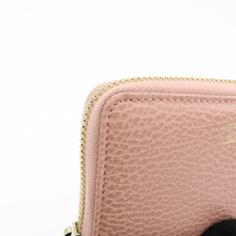 Gucci Swing Zip Around Leather Pink Accessory