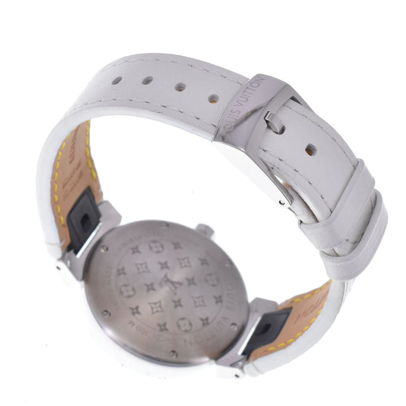 Louis Vuitton Tambour Quartz Stainless Steel And Monogram Rubber Watches