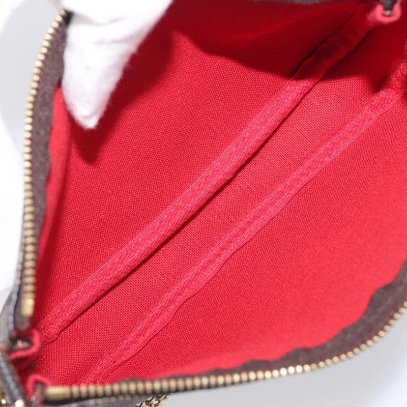 Louis Vuitton Pochette Accessoires Damier Ebene Brown Canvas Bag