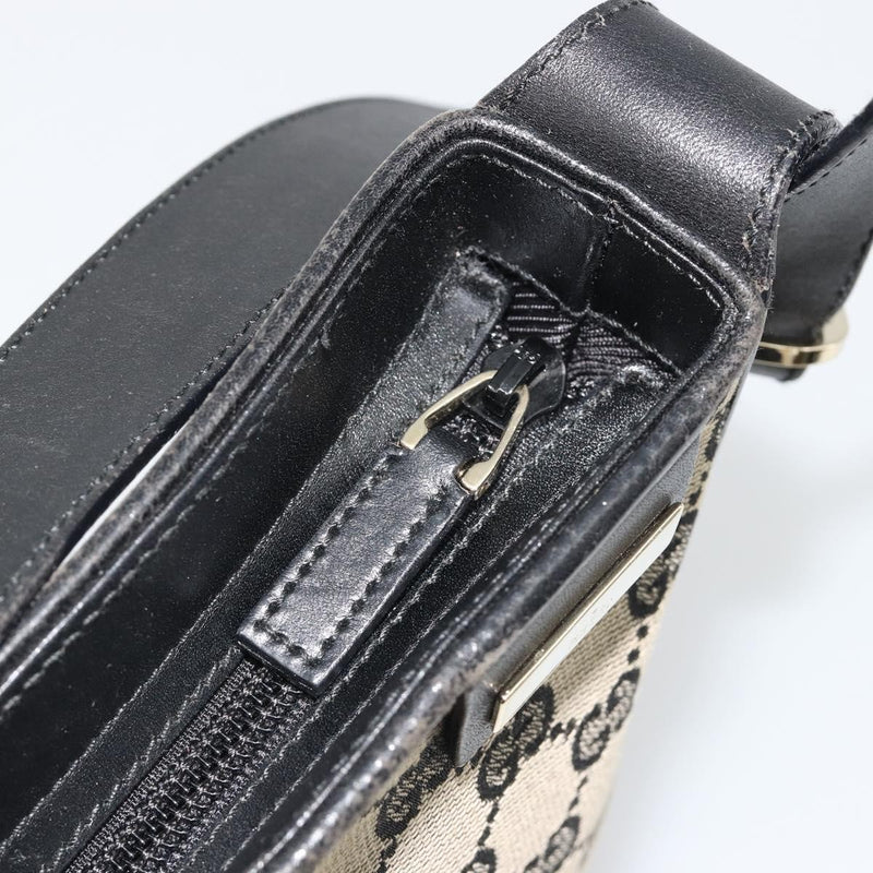 Gucci Web Strap Zip Messenger Gg Canvas Beige