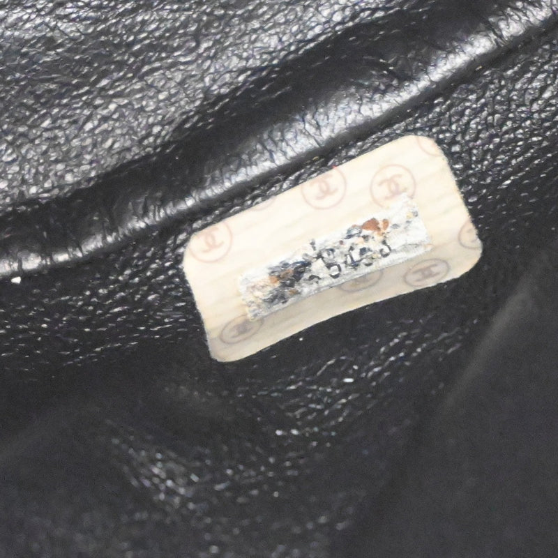Chanel Vintage Cc Pocket Quilted Lambskin Black Leather Bag