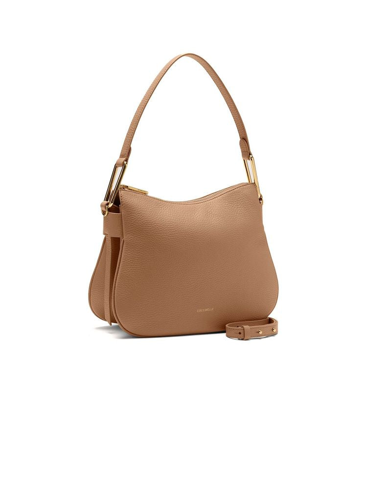 Coccinelle Magie Shoulder Bag — Beige Cowhide