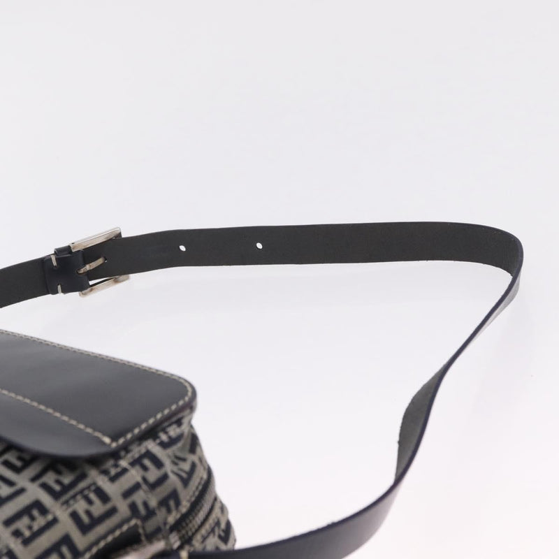 Fendi Shoulder Zucchino Canvas Navy Bag