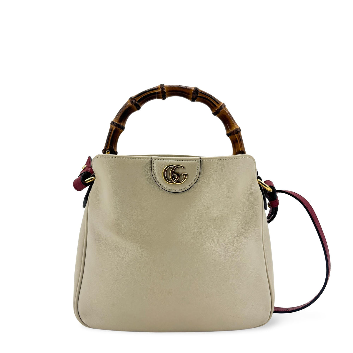 Gucci Diana Bamboo Leather Beige Bag