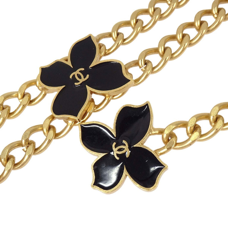 Chanel Necklace Flower Metal Gold Gold_plated Bijoux