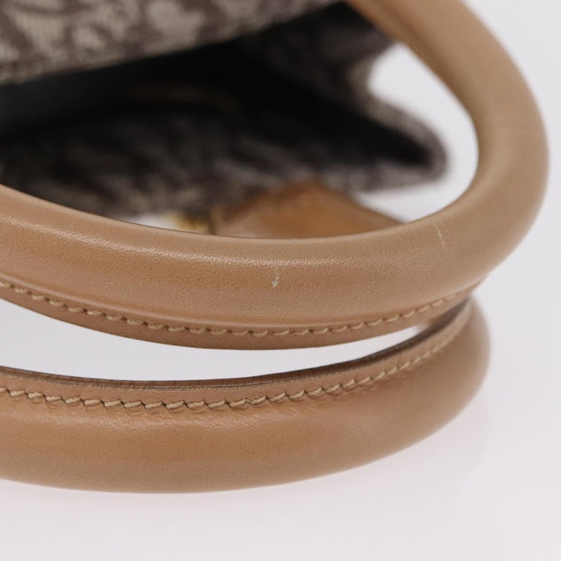 Christian Dior Vintage Open Diorissimo Canvas Brown Bag