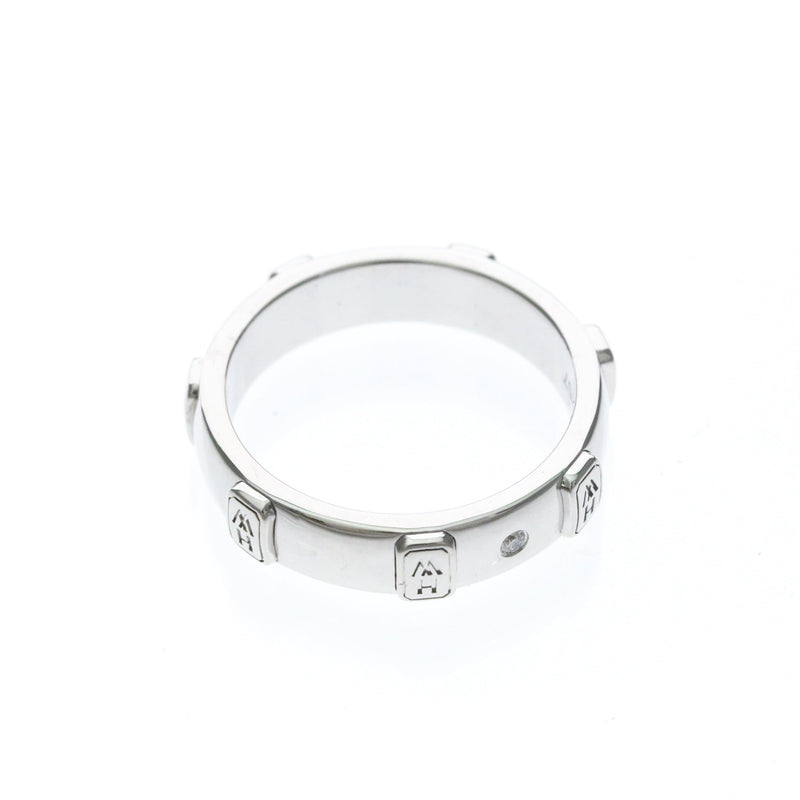 Harry Winston Hw Logo Band 18k White Gold With Diamond Silver White_gold Bijoux