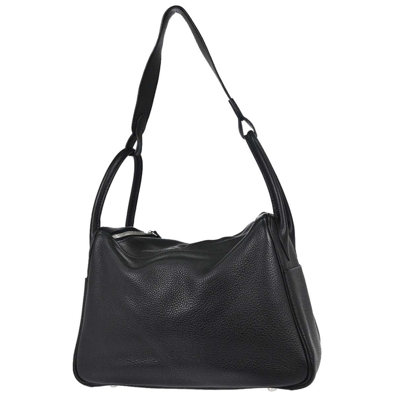 Hermes Lindy Clemence Black Leather Bag