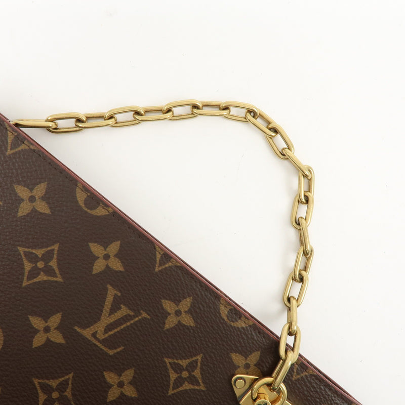 Louis Vuitton Legacy Chain Clutch Monogram Canvas Brown