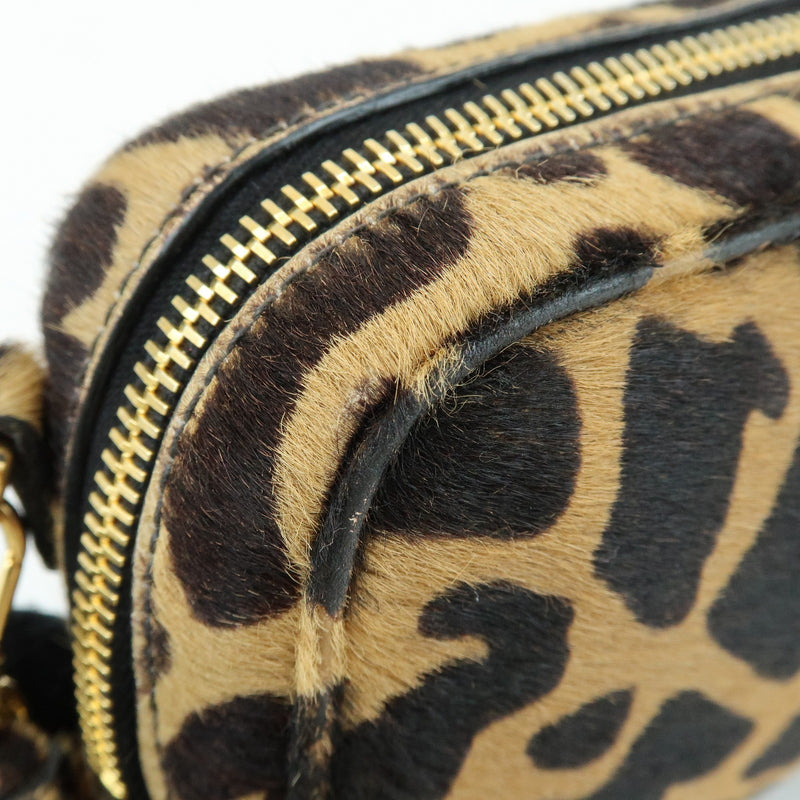 Prada Camera Printed Calf Hair Brown Pony_style_calfskin Bag