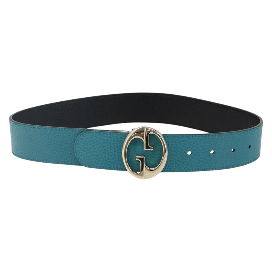 Gucci 1973 Reversible Belt (outlet) Leather Turquoise