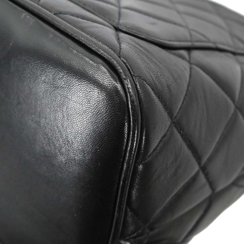 Chanel Medallion Quilted Lambskin Black Leather Bag