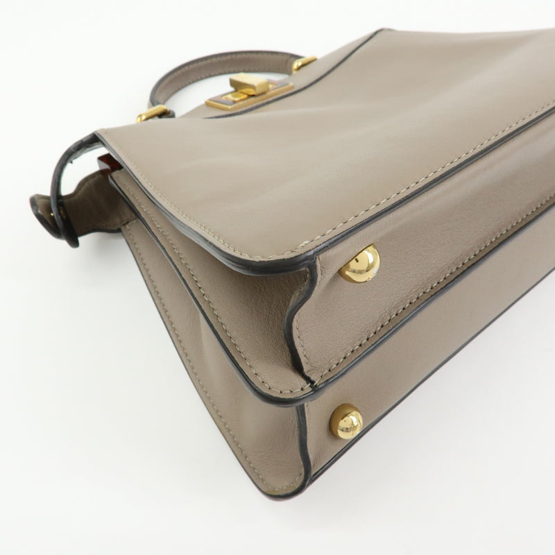 Fendi Peekaboo Iseeu Leather Gray Bag