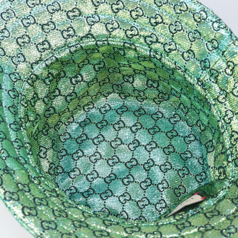 Gucci Reversible Bucket Hat Multicolor Gg Canvas Green Cotton
