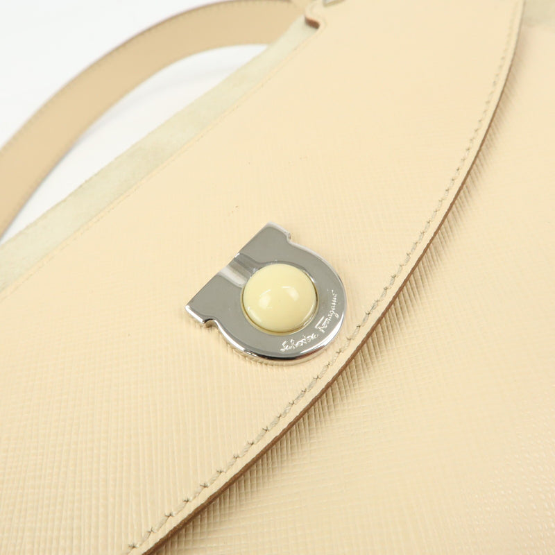 Salvatore Ferragamo Gancini Suede Beige Bag